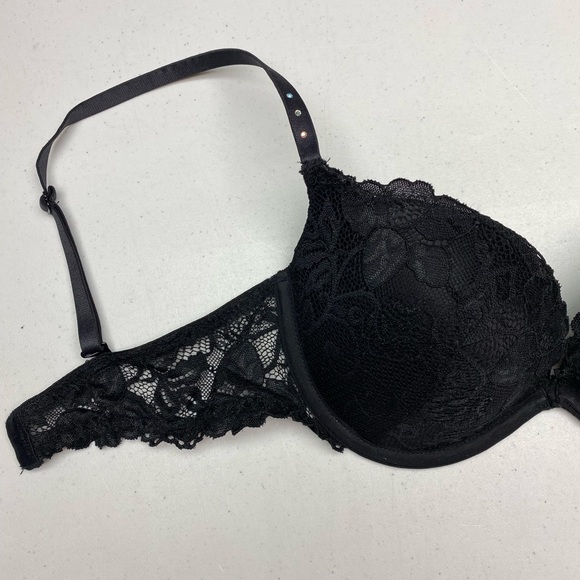 LVR BLK Push-up Plunge, 32C. *P1023 - Picture 4 of 9